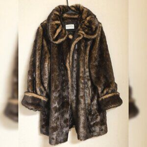 Pamela mccoy vintage faux fur coat - L